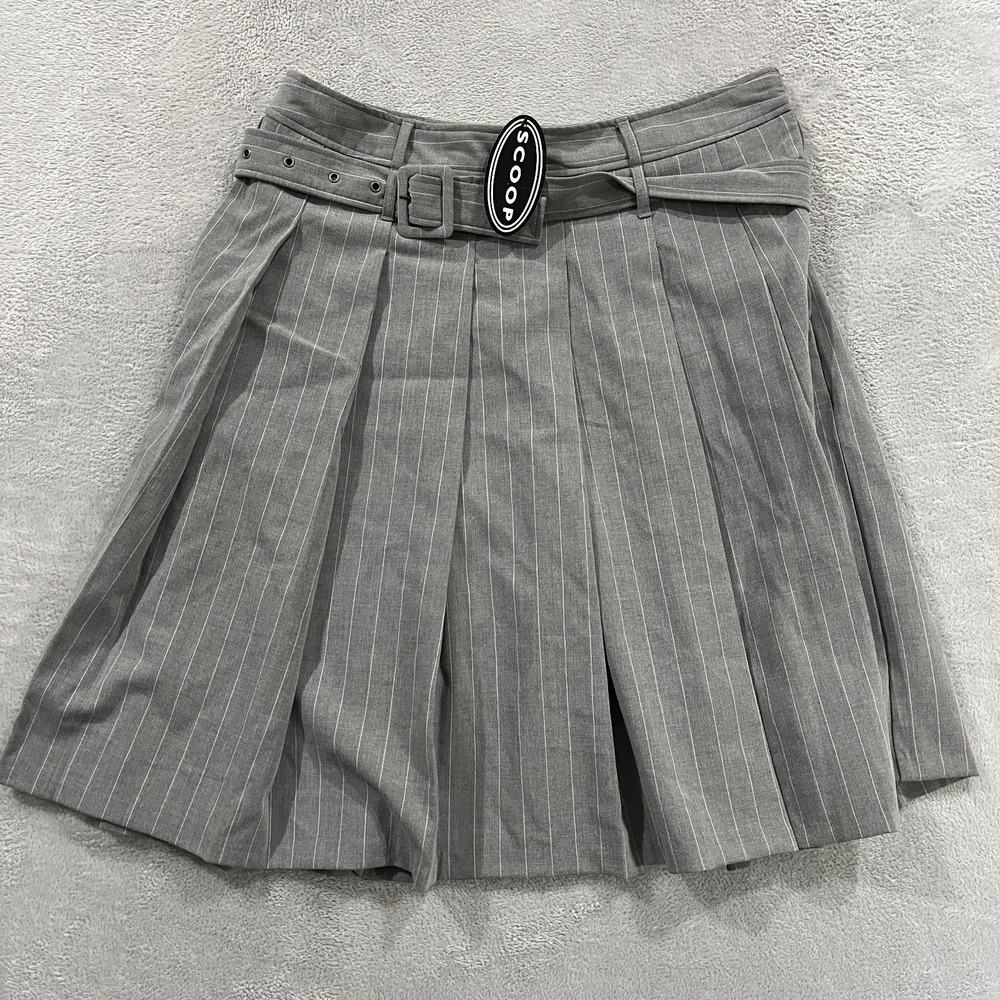Scoop Women's Pleated Pinstripe Boho Hippie Skirt Size 14 NWT